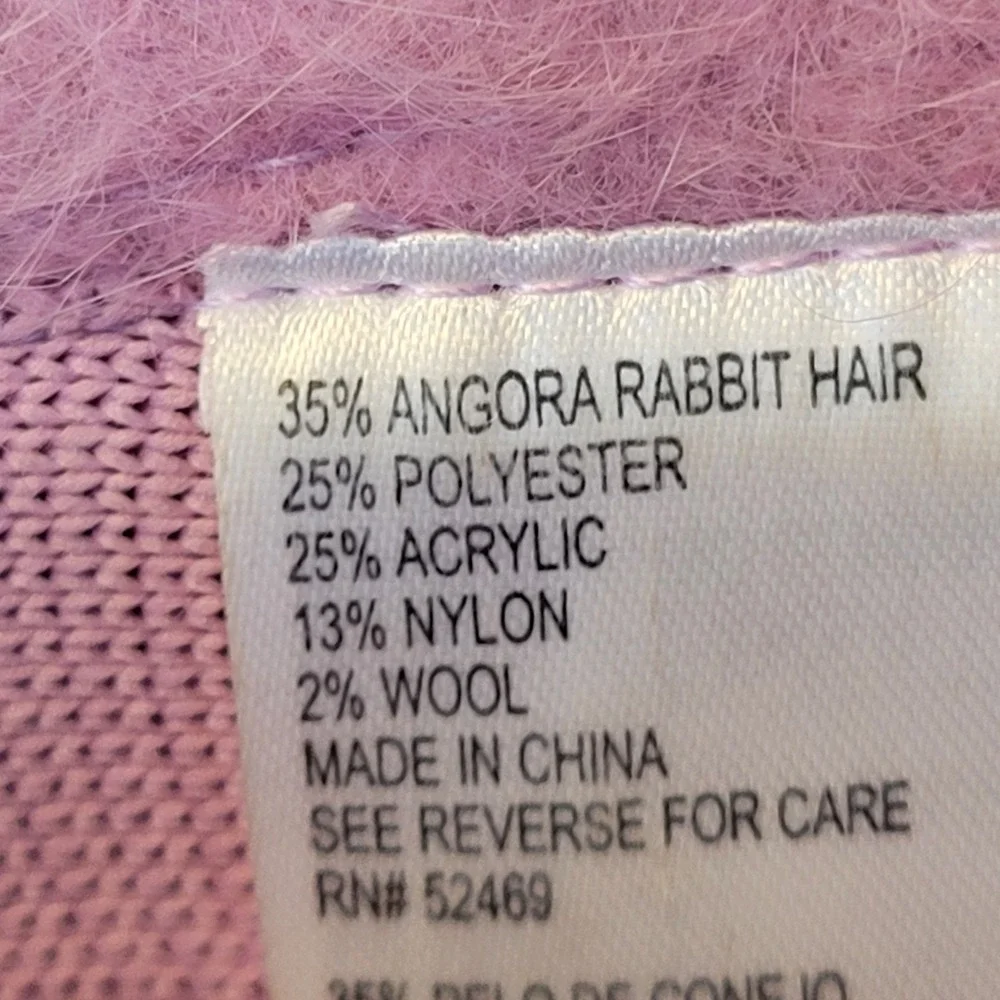 Angora Rabbit Fur Bucket Hat Blend Fuzzy Rosy Lilac Bow Accent Y2K Streetwear